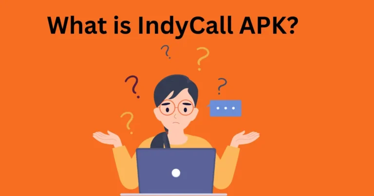 Confused woman using laptop – What is IndyCall APK full guide 2025